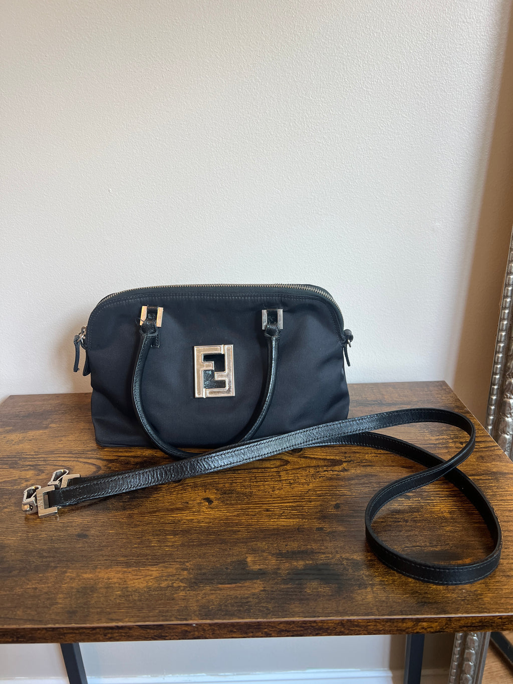 Fendi Mamma 2-Way Mini Boston Tote Bag