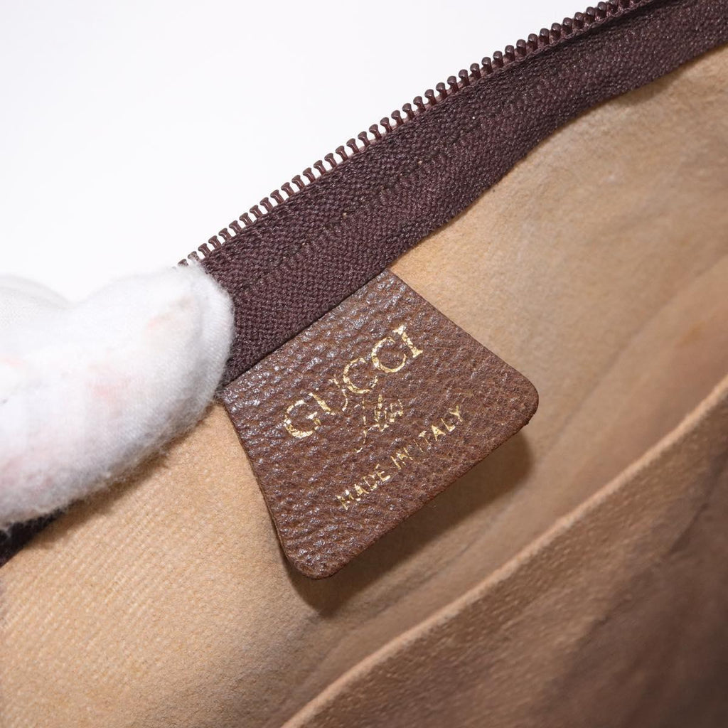 Gucci GG Plus Canvas Tote — Web Handles, Gold Hardware