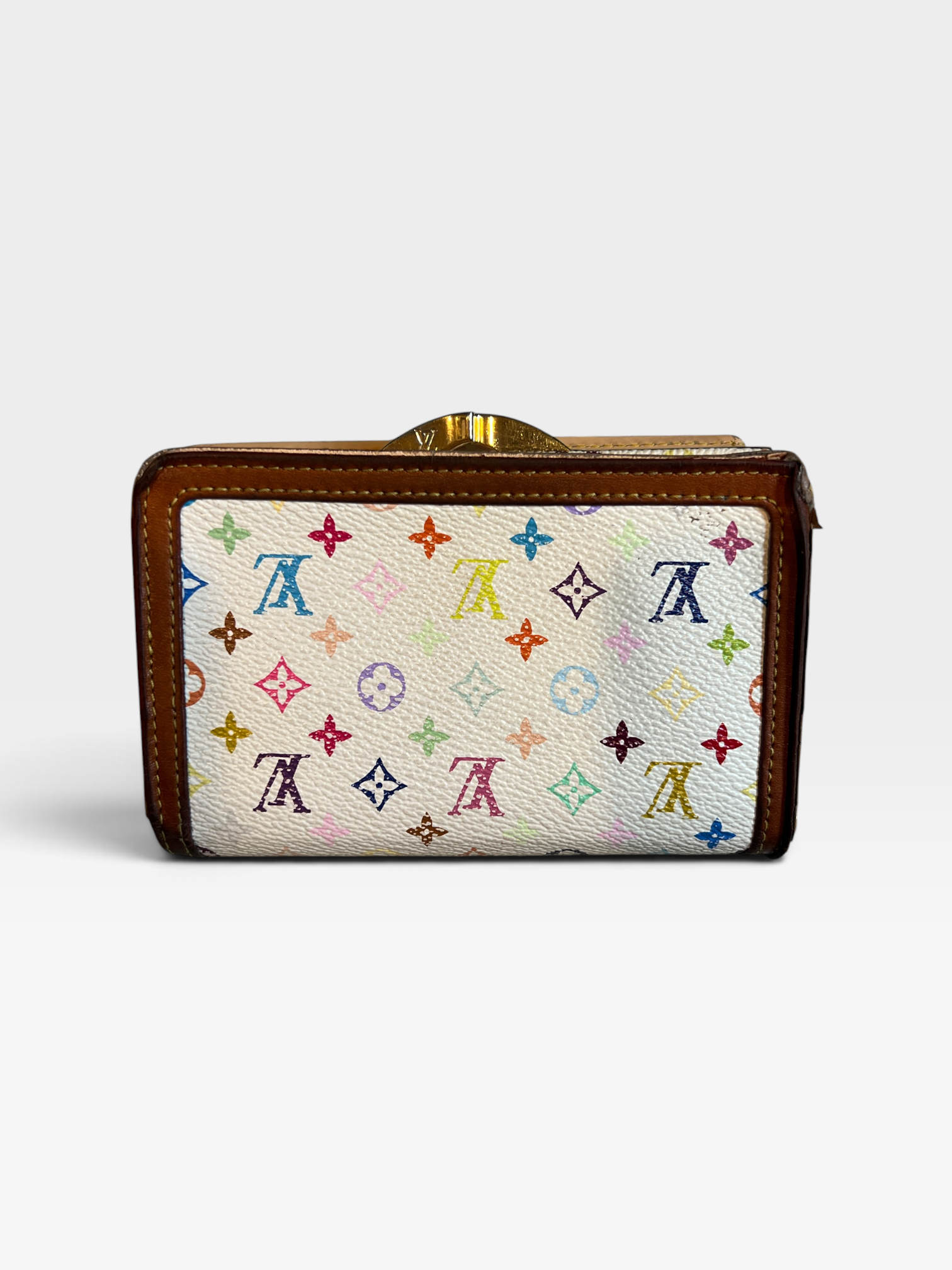 Louis Vuitton Monogram Multicolore Viennois Wallet – White