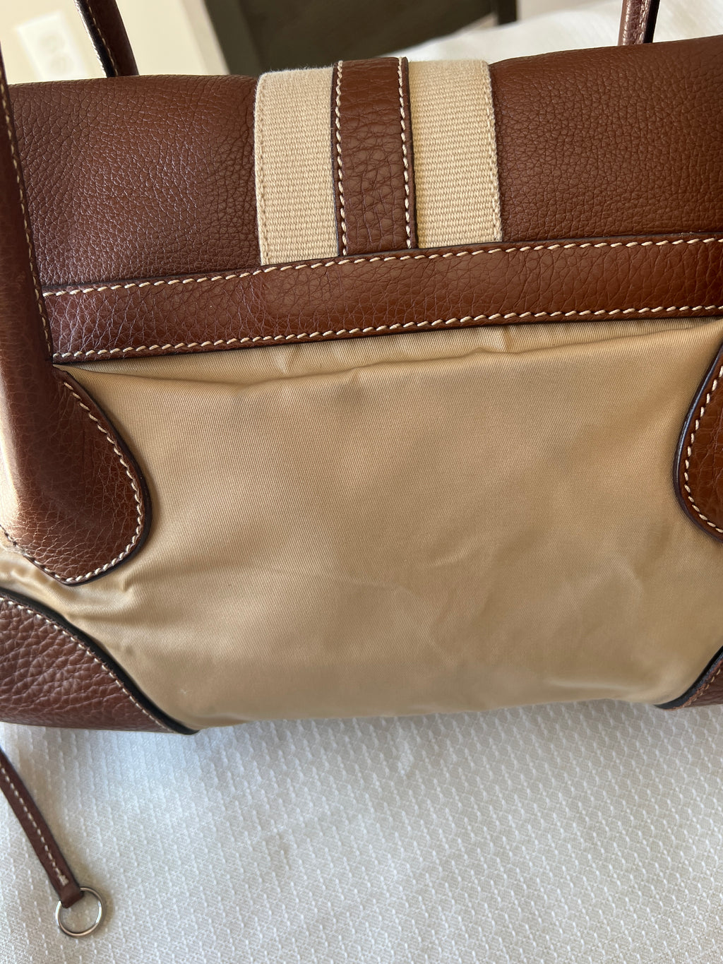 Prada Tessuto Shoulder Bag Brown/Beige