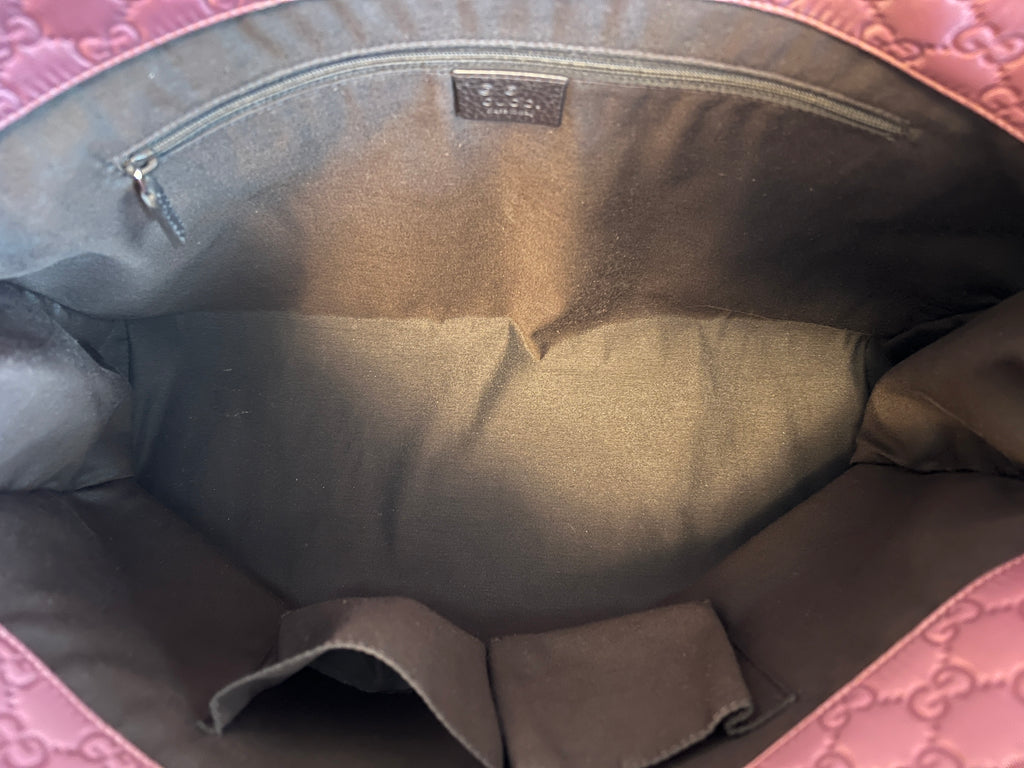 Gucci Pink Guccissima GG Monogram Shopper Tote