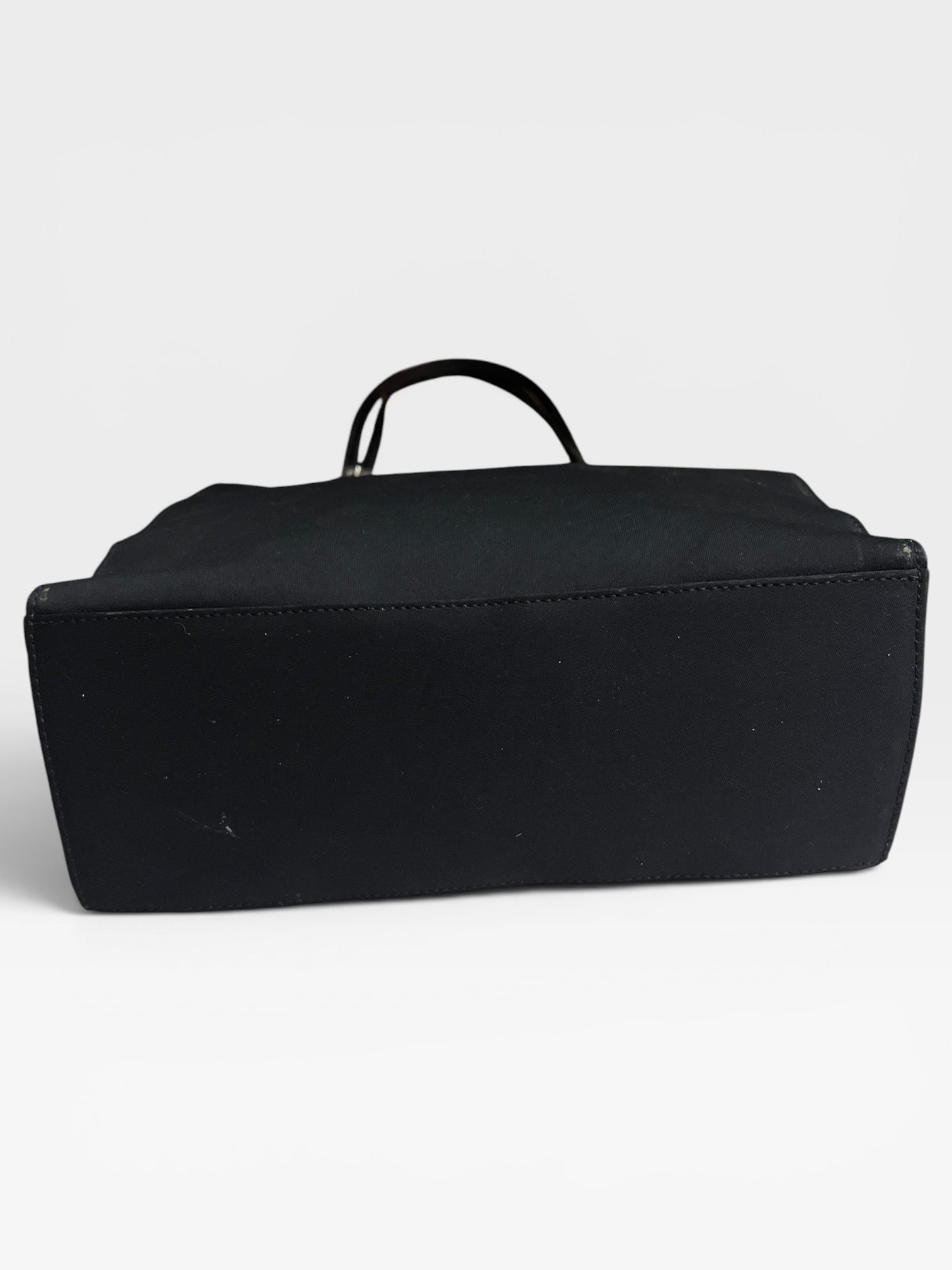 Vintage Fendi Black Nylon Zucca Buckle Tote