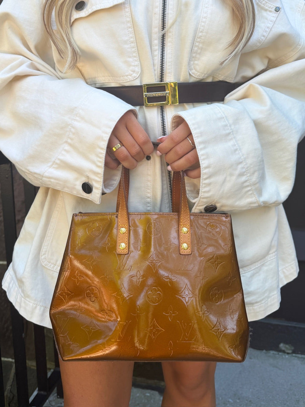 LV Monogram Vernis Reade PM — Bronze