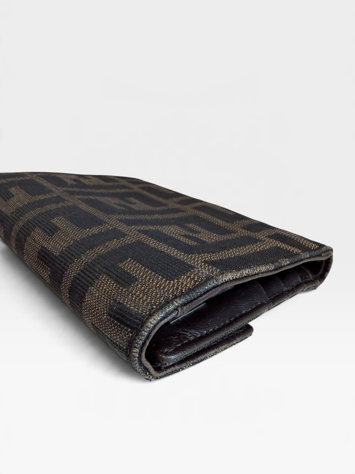Fendi Brown Zucca Wallet with Box