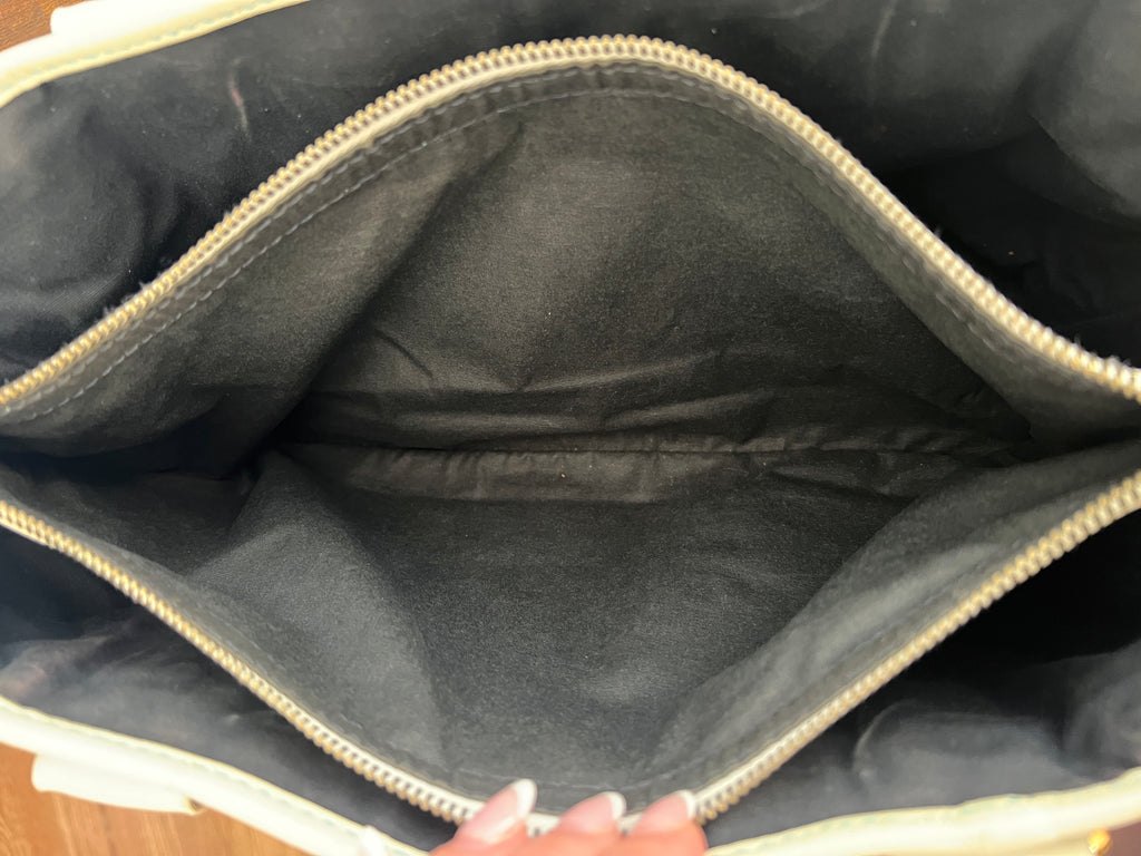 Celine Blue Suede Monogram Handbag