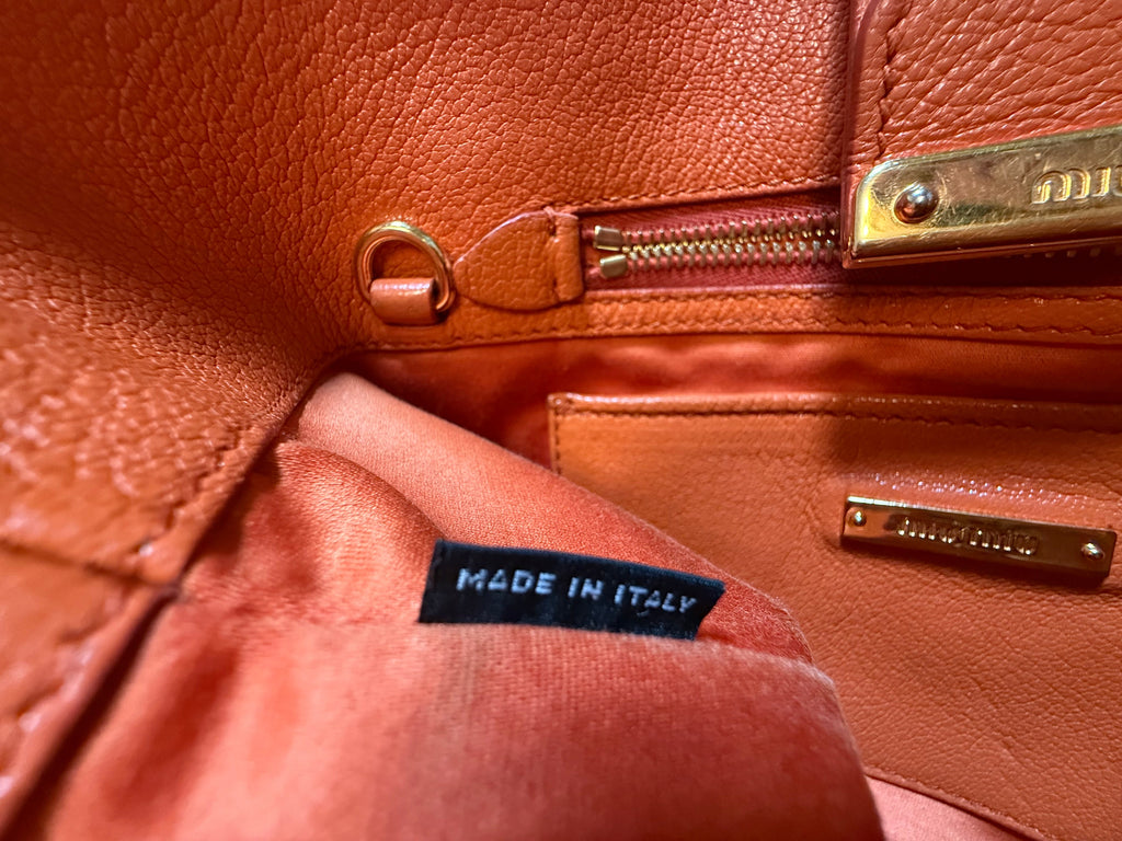 Miu Miu Madras Push-Lock Tote