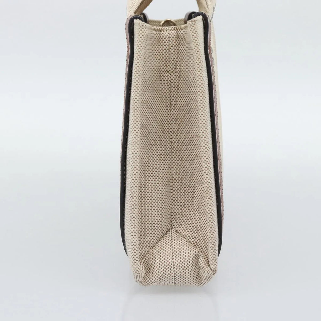 Chloe Woody Small Tote — Canvas & Leather, Signature Jacquard Straps
