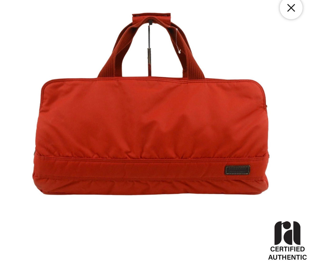 Burberry Blue Label red nylon 2-way Duffle Bag