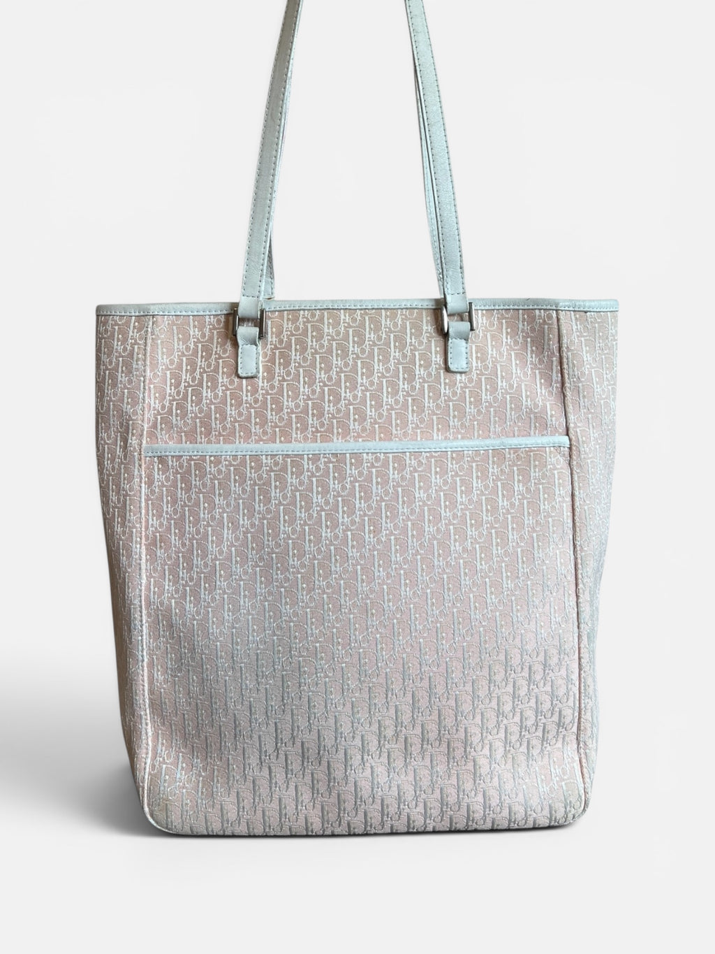 Christian Dior Pink Trotter Canvas Shoulder Tote