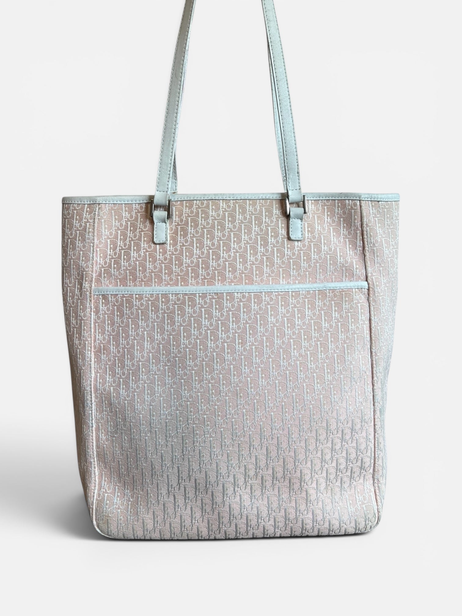 Christian Dior Pink Trotter Canvas Shoulder Tote