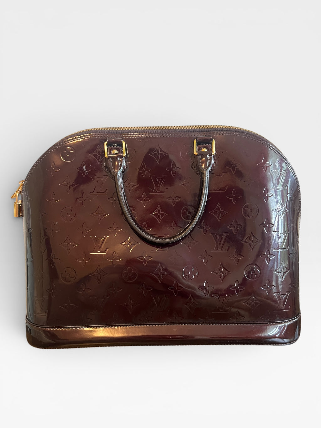 Louis Vuitton Alma GM Monogram Vernis in Amarante