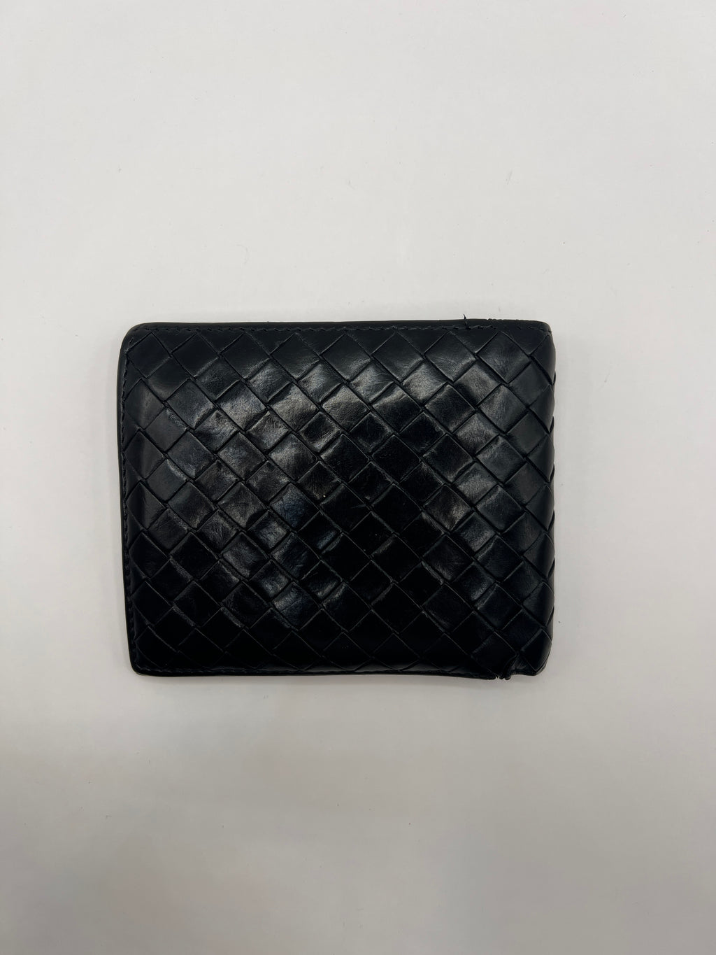 Bottega Veneta Black Intrecciato Bifold Wallet