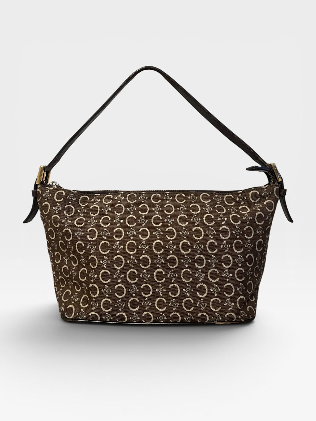 Celine Brown Macadam Canvas Pochette