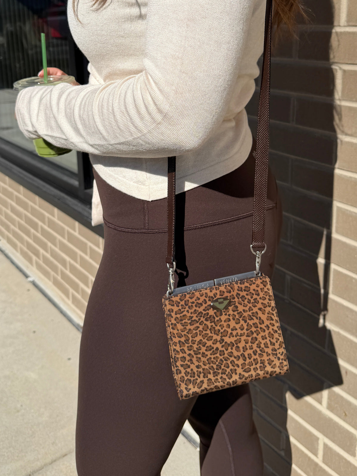 Bottega Veneta Vintage 1990s Leopard Print Box Frame Crossbody Bag