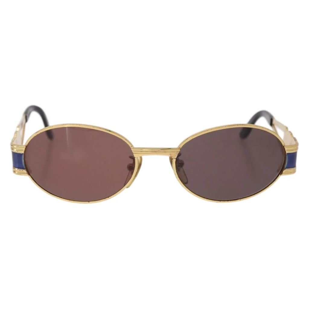 Fendi SL 7040 Sunglasses — Gold & Navy Enamel, Made in Italy - Vintage