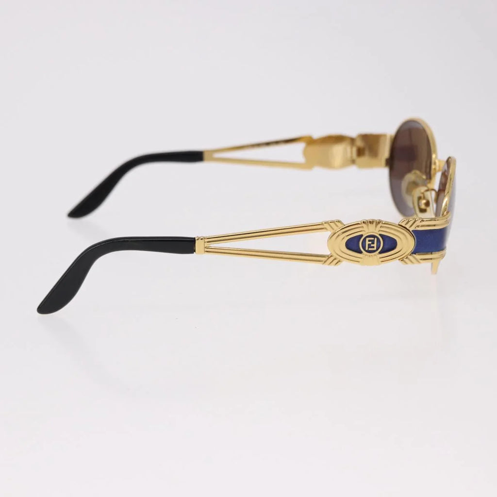 Fendi SL 7040 Sunglasses — Gold & Navy Enamel, Made in Italy - Vintage
