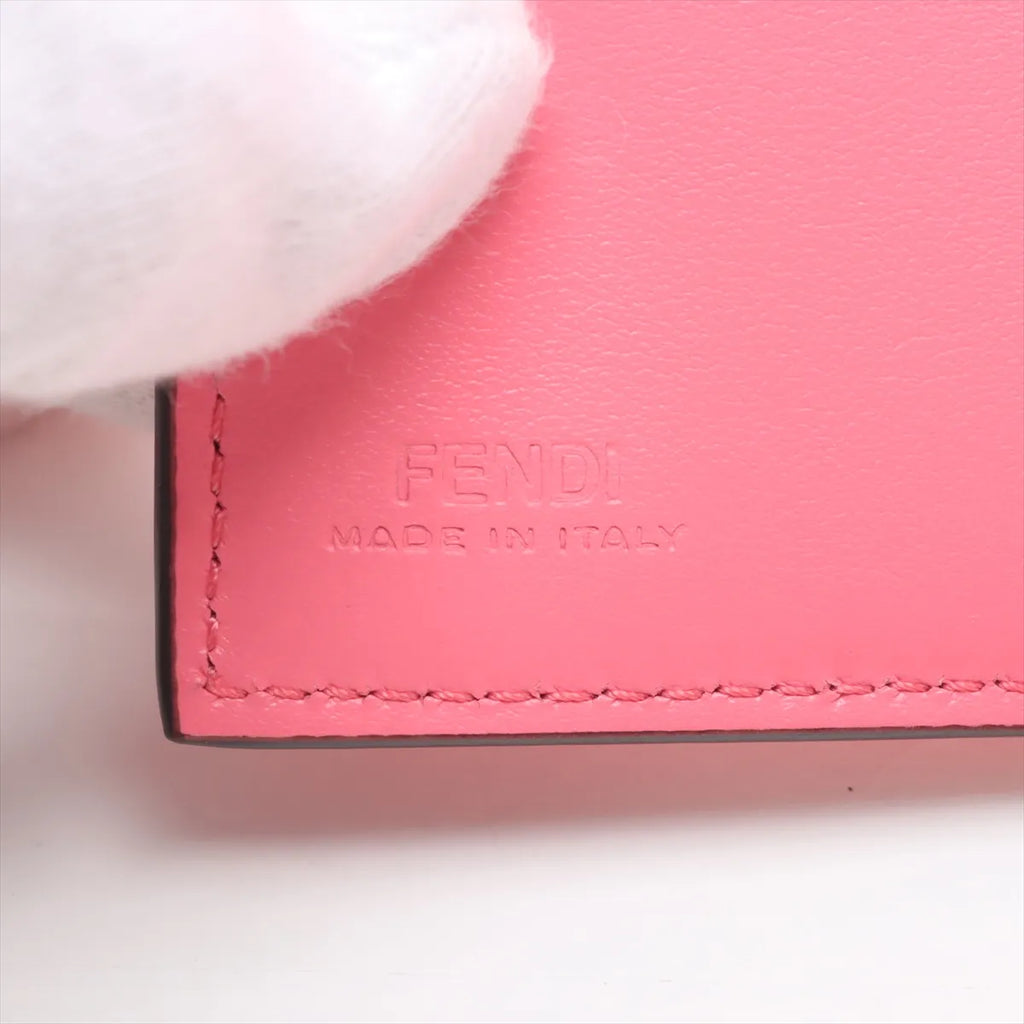 Fendi Micro Baguette Trifold Wallet Crossbody — Dalia Pink
