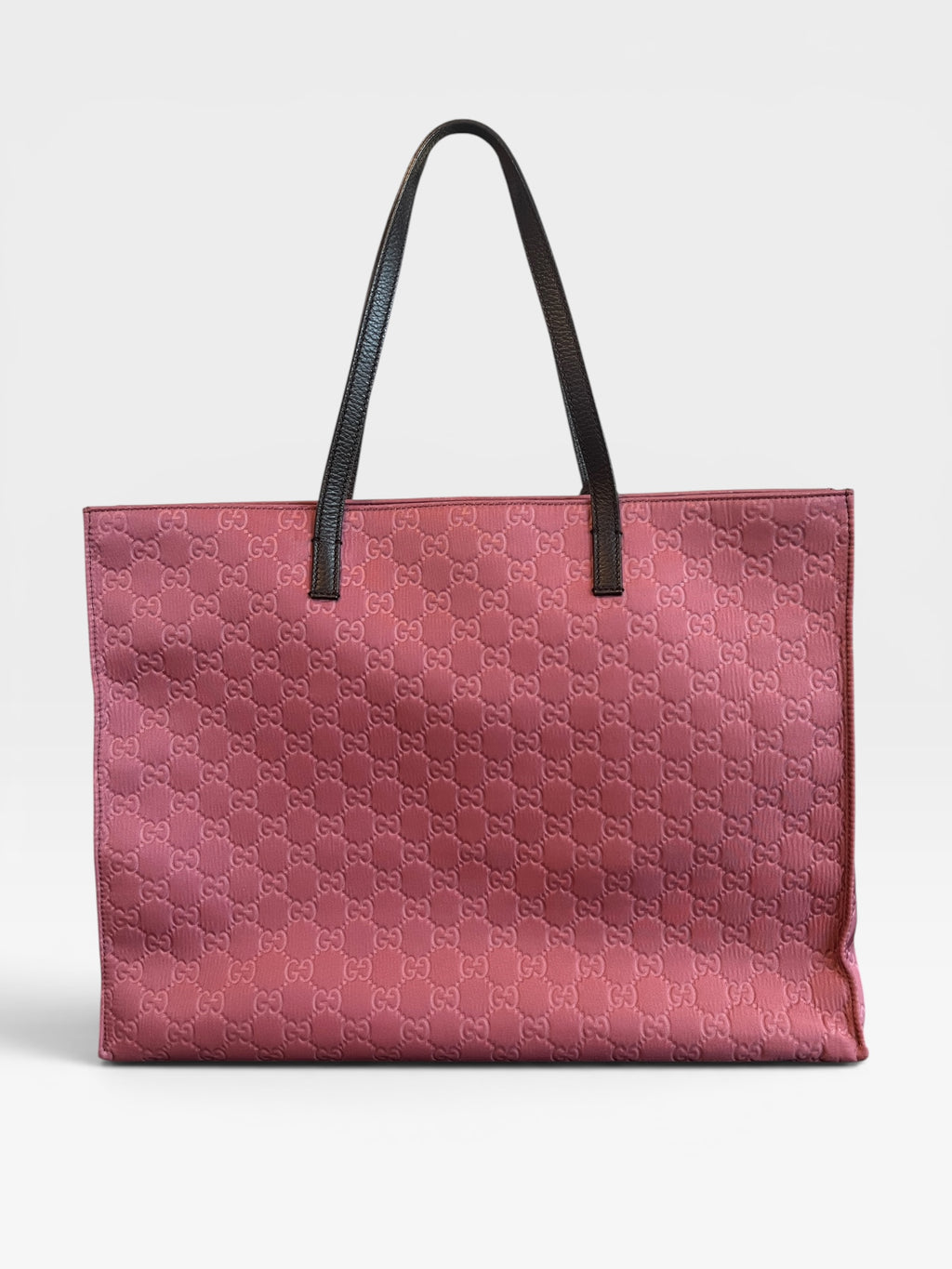 Gucci Pink Guccissima GG Monogram Shopper Tote