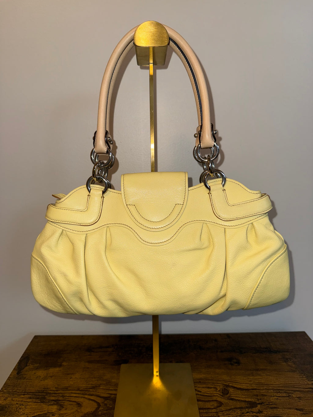 Salvatore Ferragamo Gancini Leather Shoulder Bag