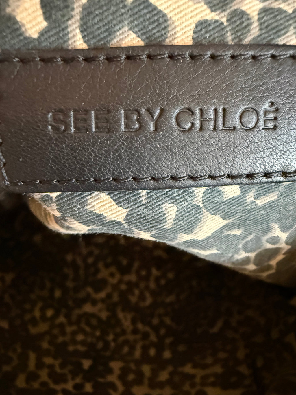See by Chloé black pebbled leather Bucket/Satchel bag