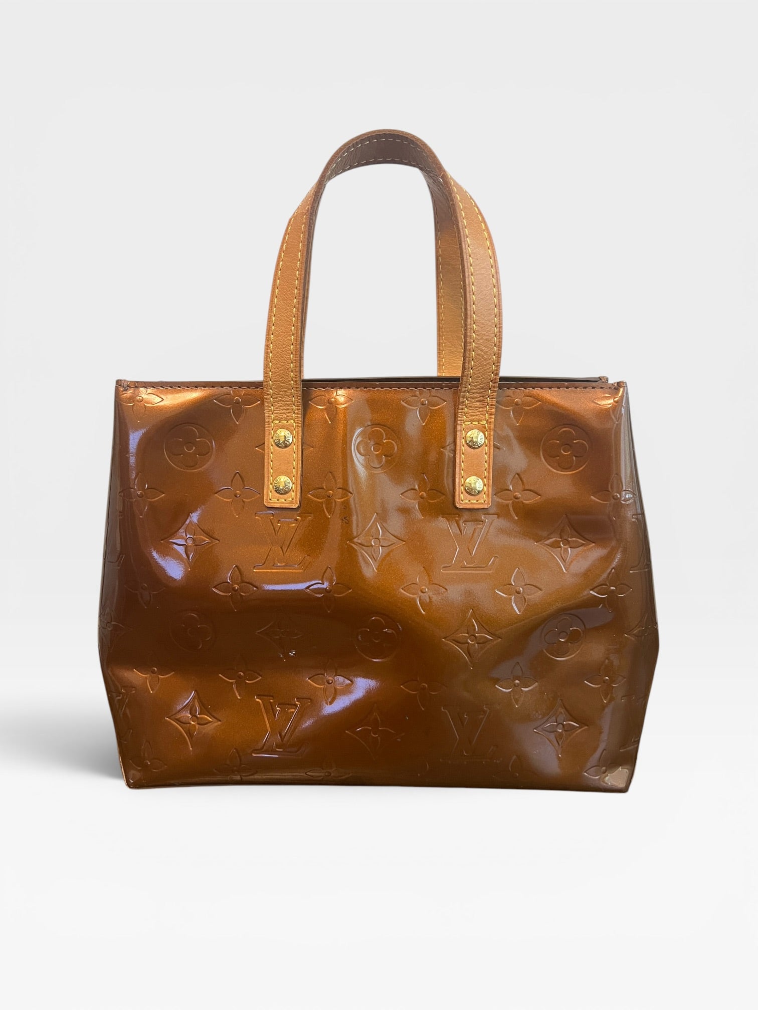 Louis Vuitton Vernis Reade PM Tote | Bronze Brown Patent Leather