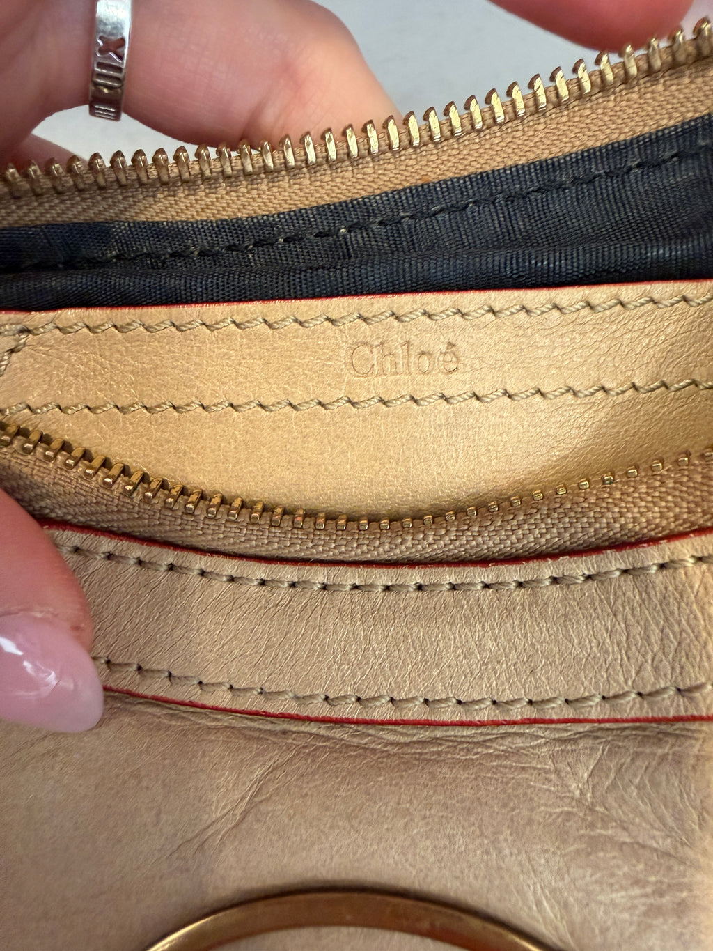 Chloé Beige Leather Shoulder Bag