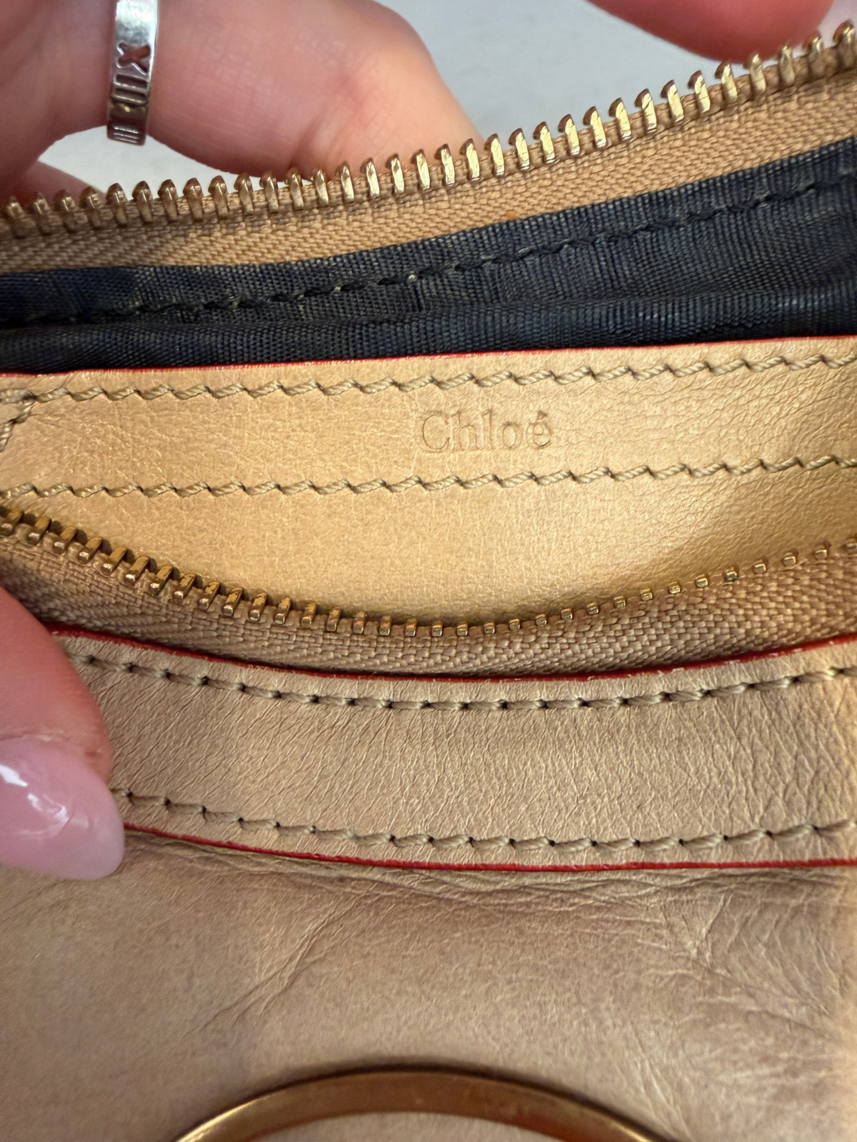 Chloé Beige Leather Shoulder Bag