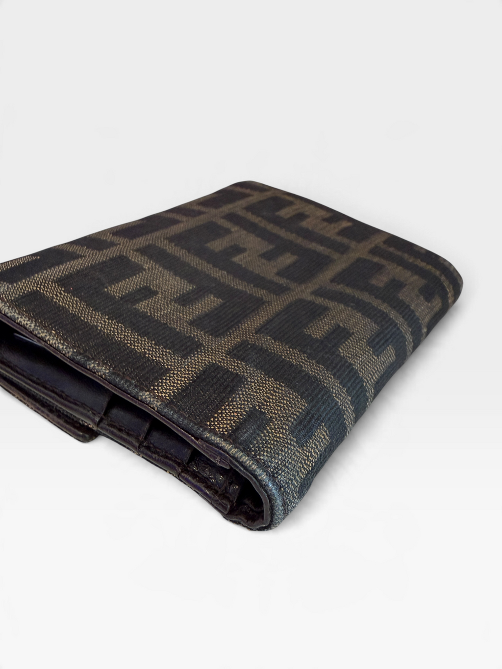 Fendi Brown Zucca Wallet with Box