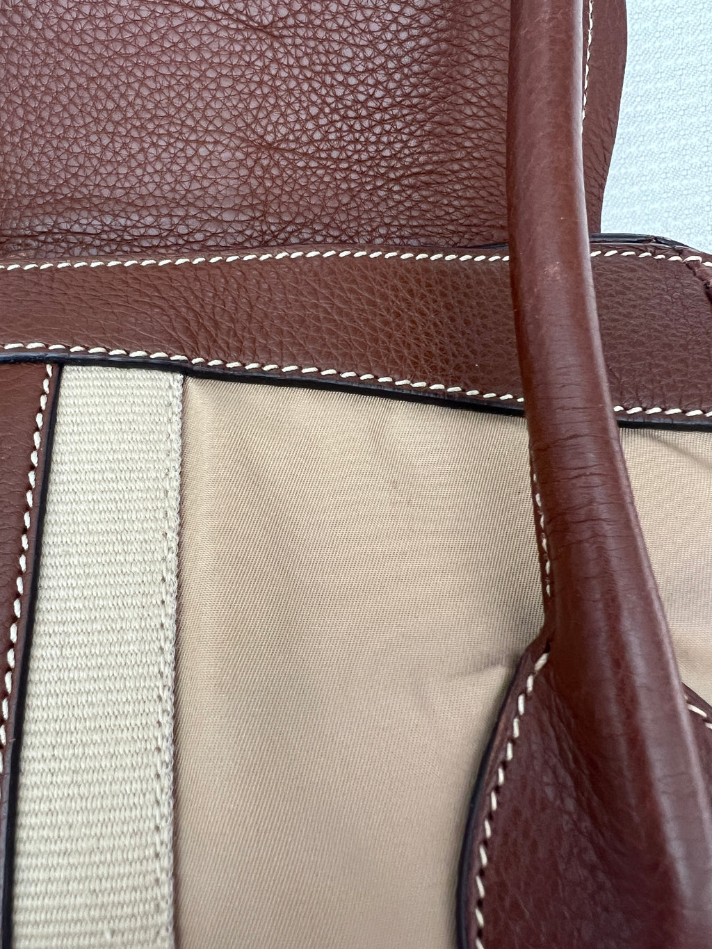 Prada Tessuto Shoulder Bag Brown/Beige