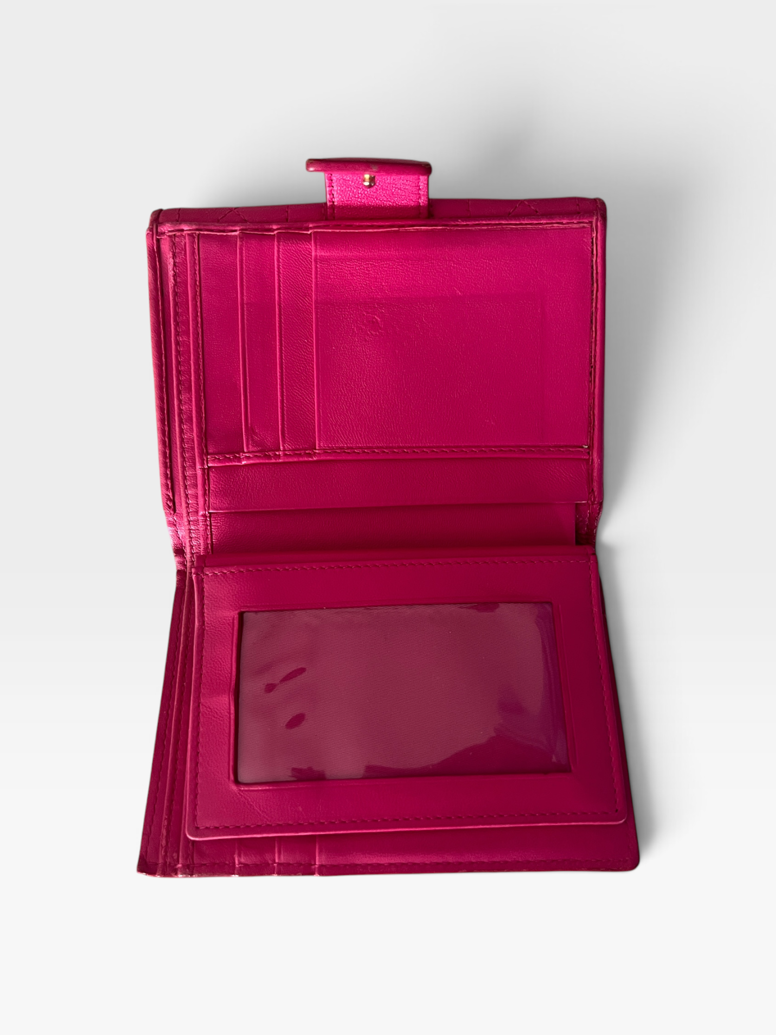 Christian Dior Cannage Lambskin Compact Wallet