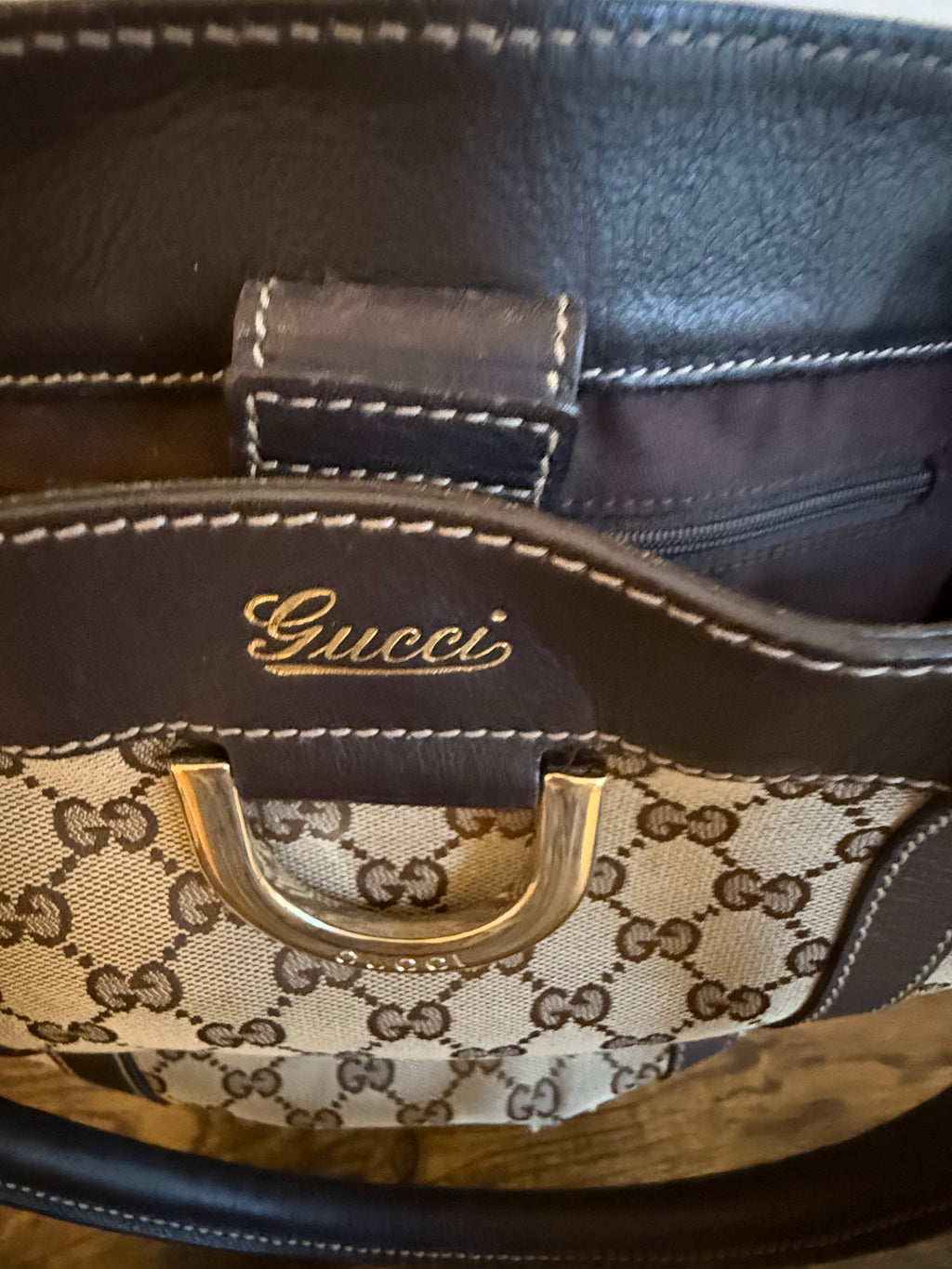 Gucci Abbey D-Ring Tote in Classic GG Monogram Canvas