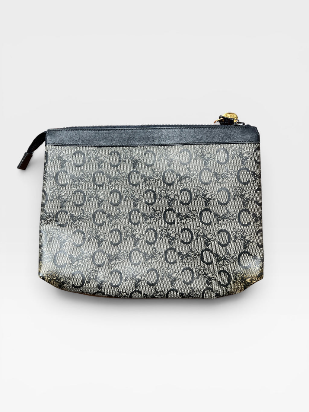 Celine Macadam Canvas Horse Carriage Zip Pouch