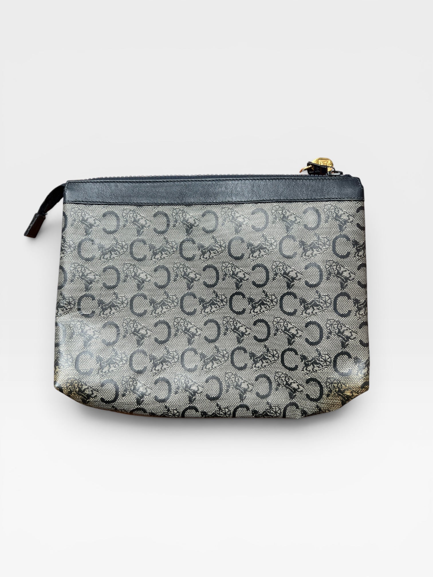 Celine Macadam Canvas Horse Carriage Zip Pouch
