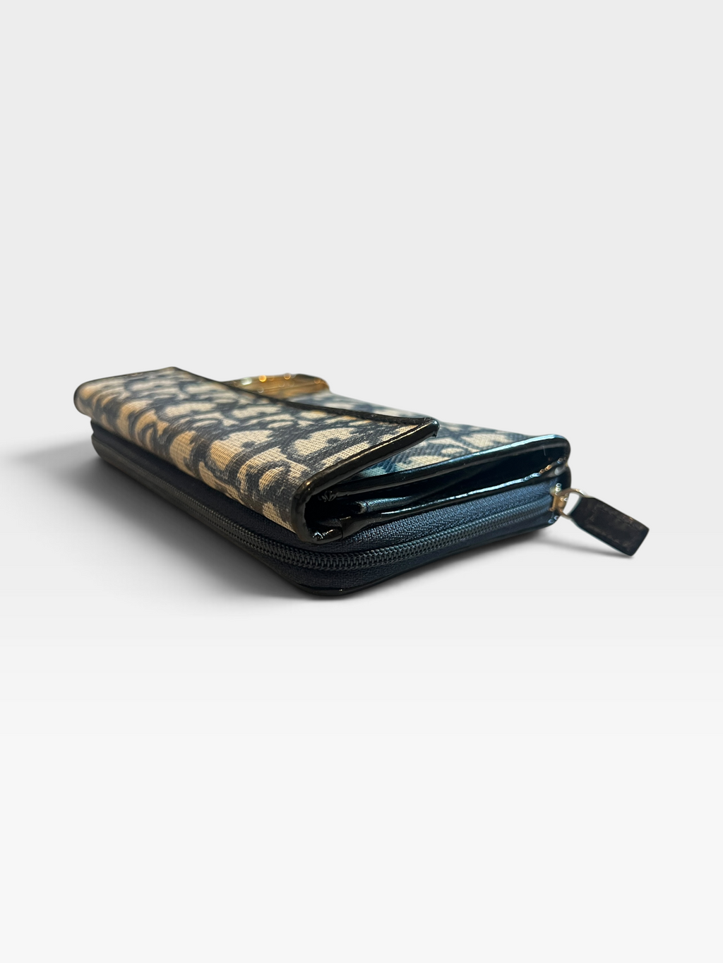 Christian Dior Trotter Saddle Long Wallet – Navy