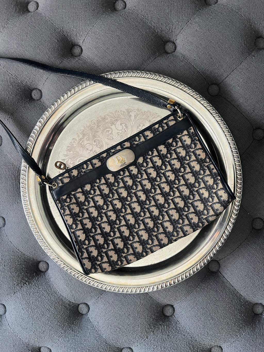 Christian Dior Trotter Canvas Shoulder Bag