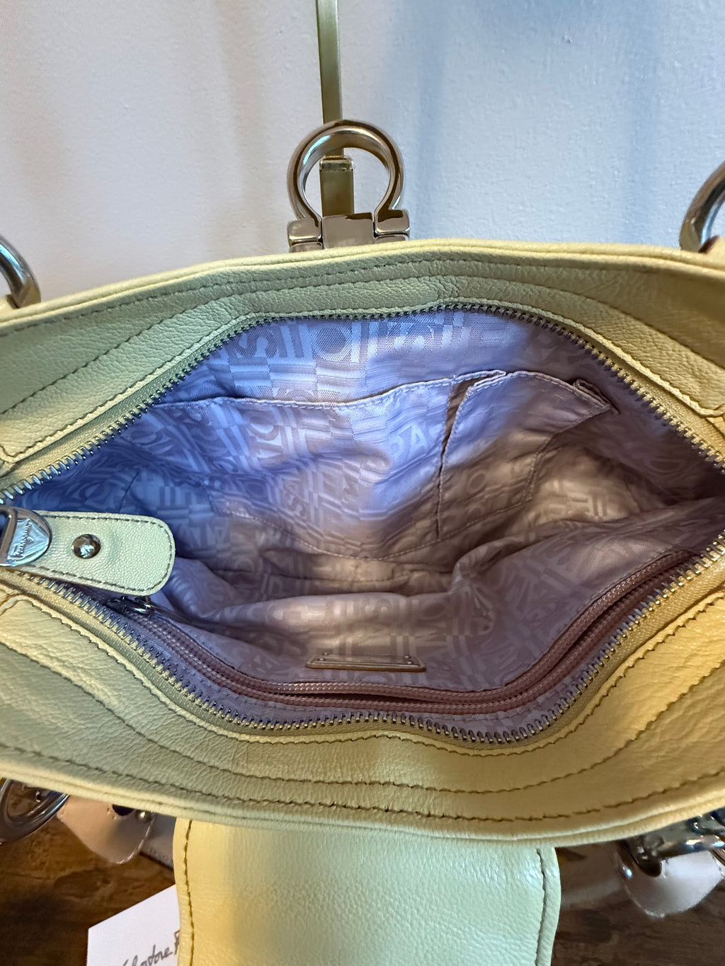 Salvatore Ferragamo Gancini Leather Shoulder Bag