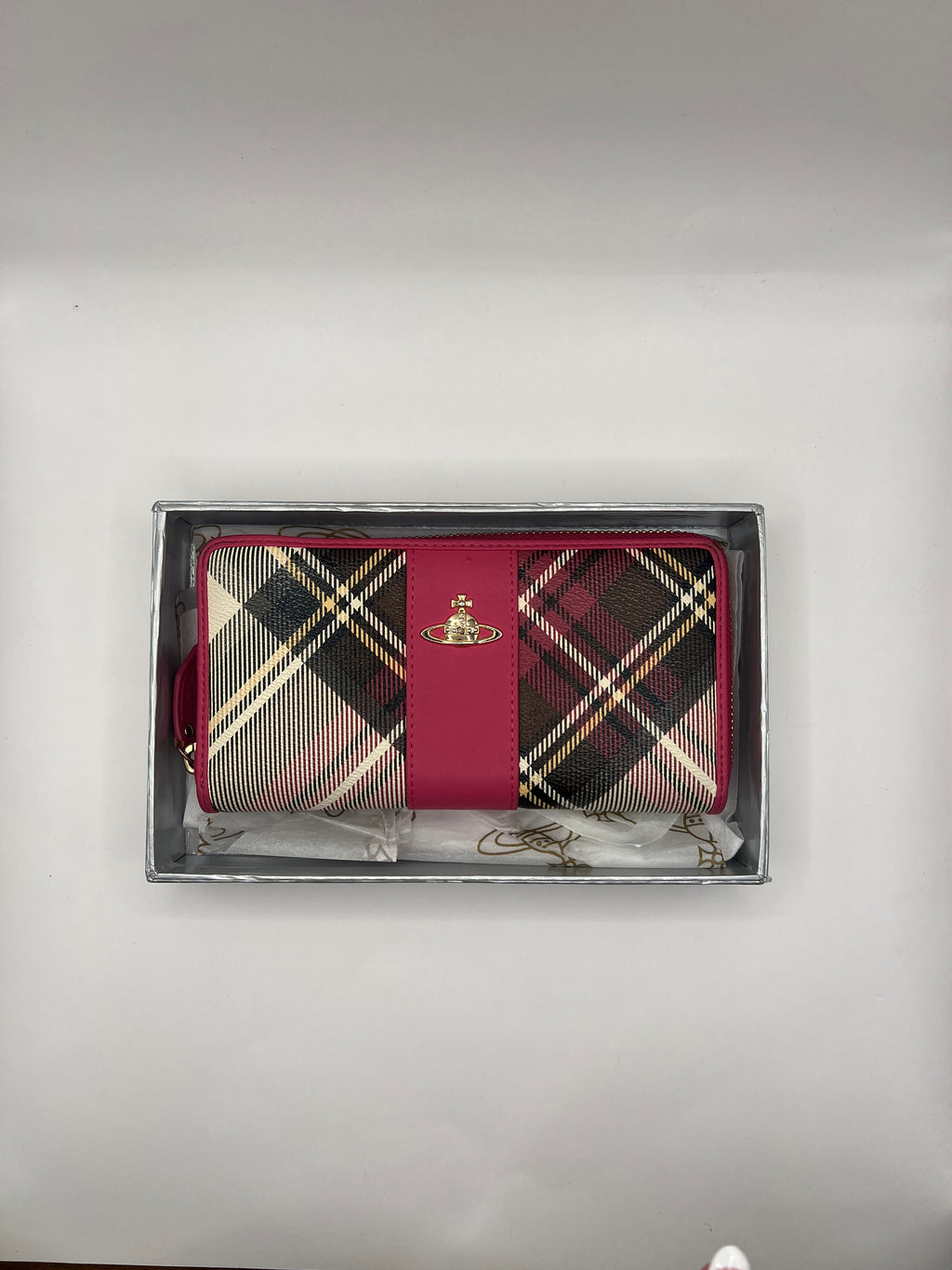 Vivienne Westwood Tartan Zip Around Wallet