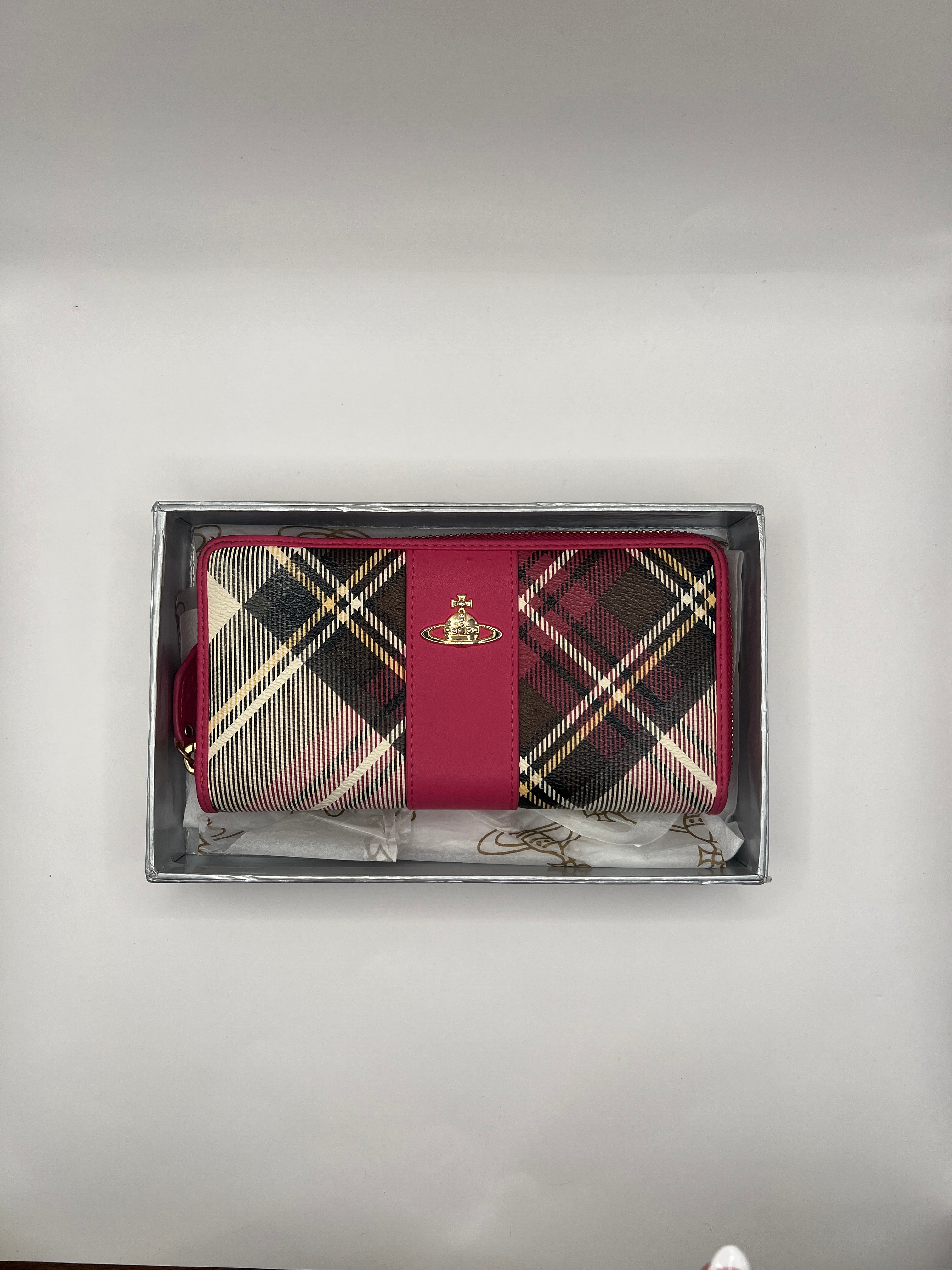 Vivienne Westwood Tartan Zip Around Wallet