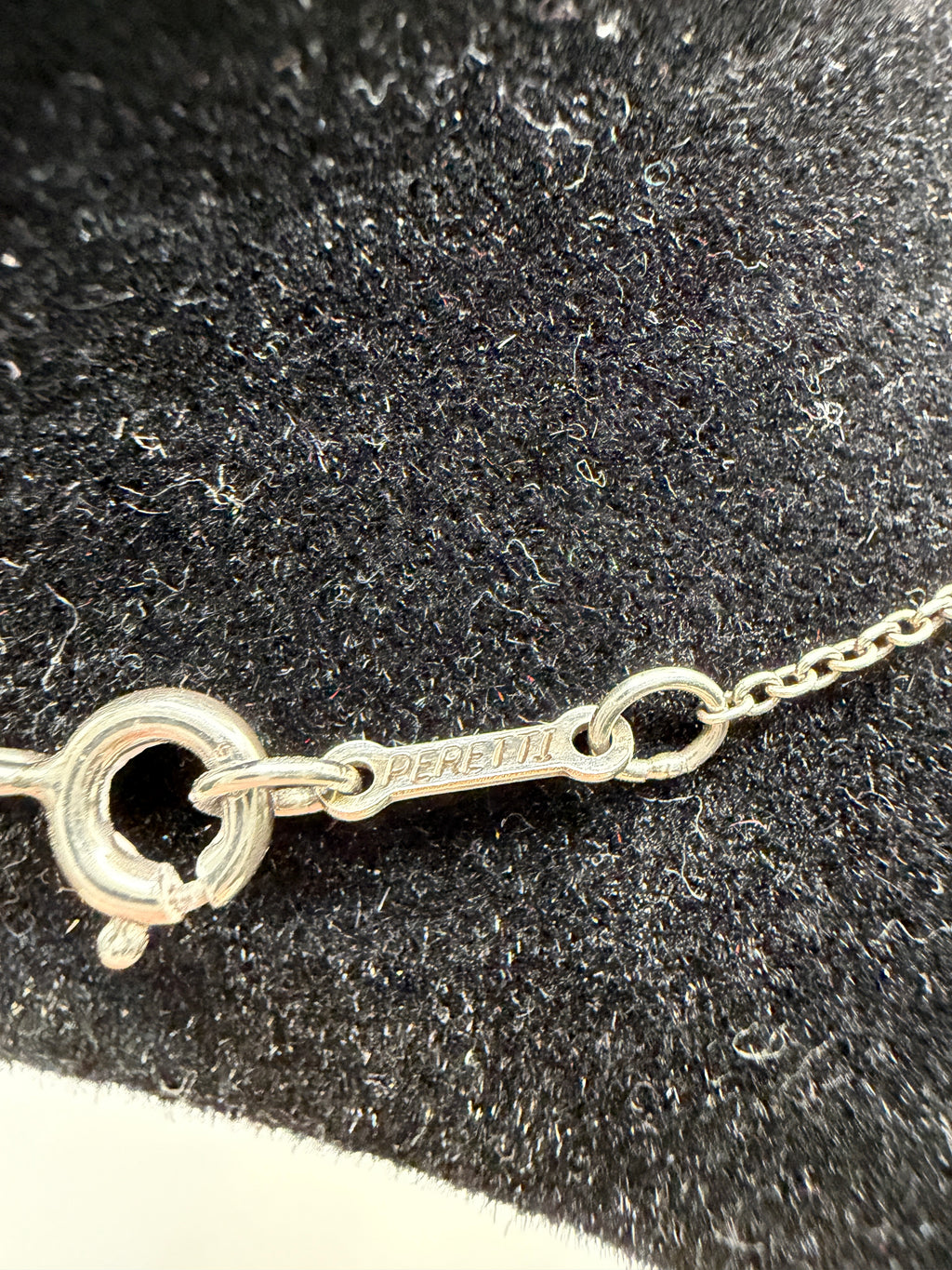 Tiffany & Co. Elsa Peretti Sterling Silver Bean Necklace