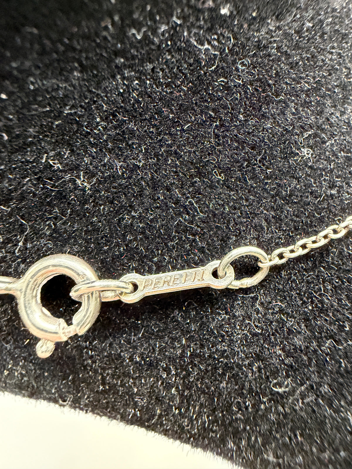 Tiffany & Co. Elsa Peretti Sterling Silver Bean Necklace