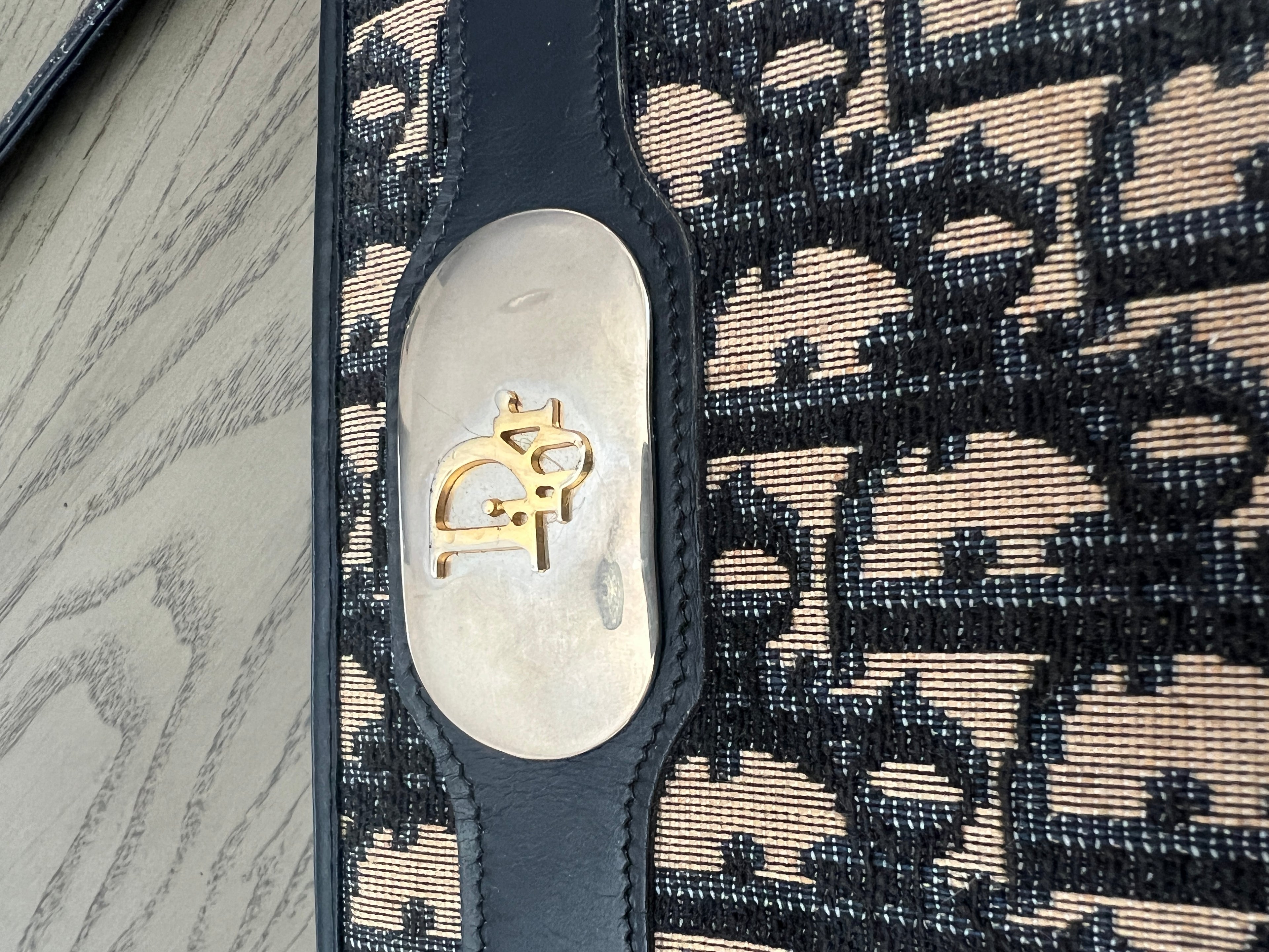 Christian Dior Trotter Canvas Shoulder Bag