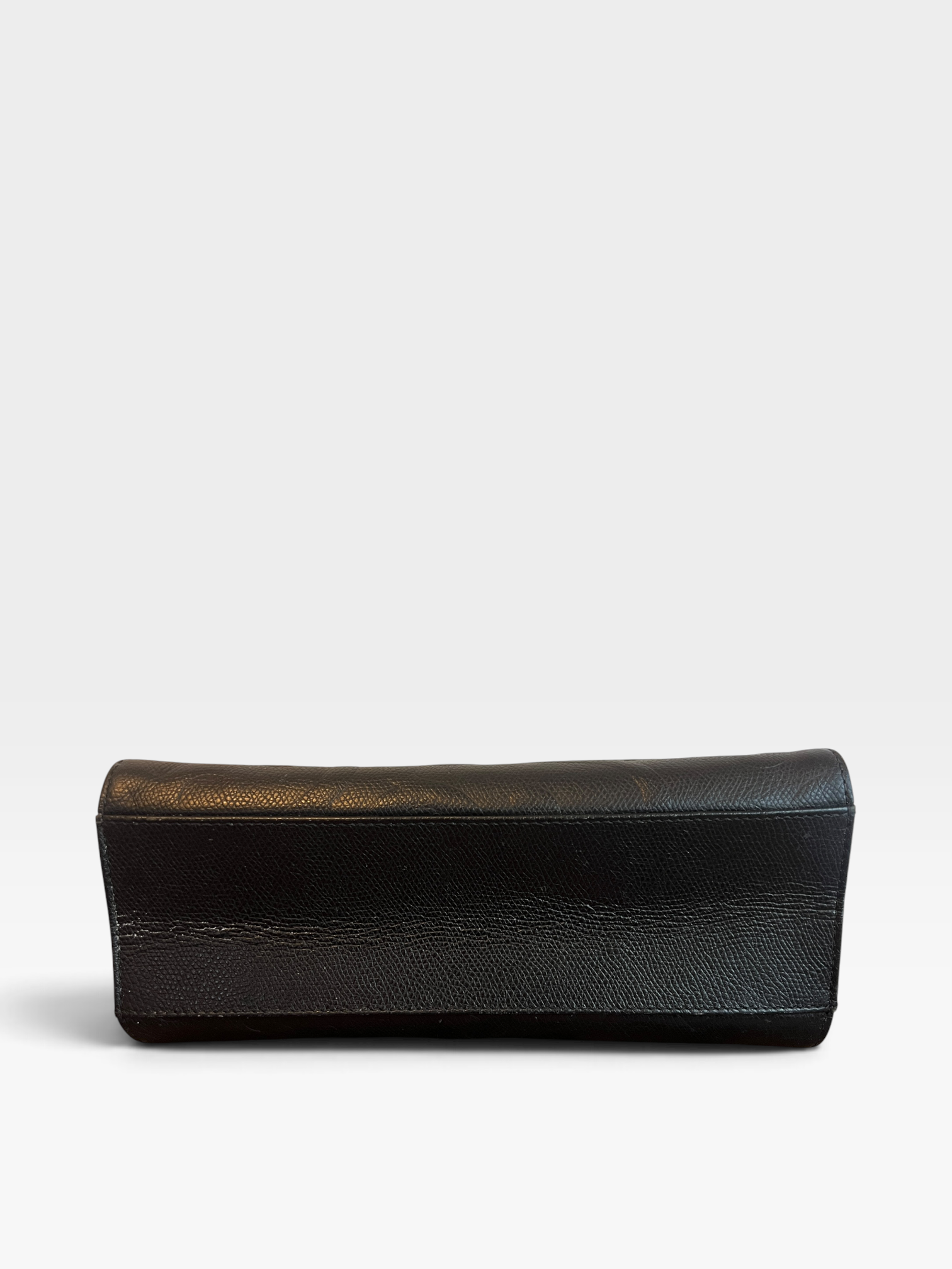 Vintage Yves Saint Laurent Embossed Leather Top Handle Bag – Black