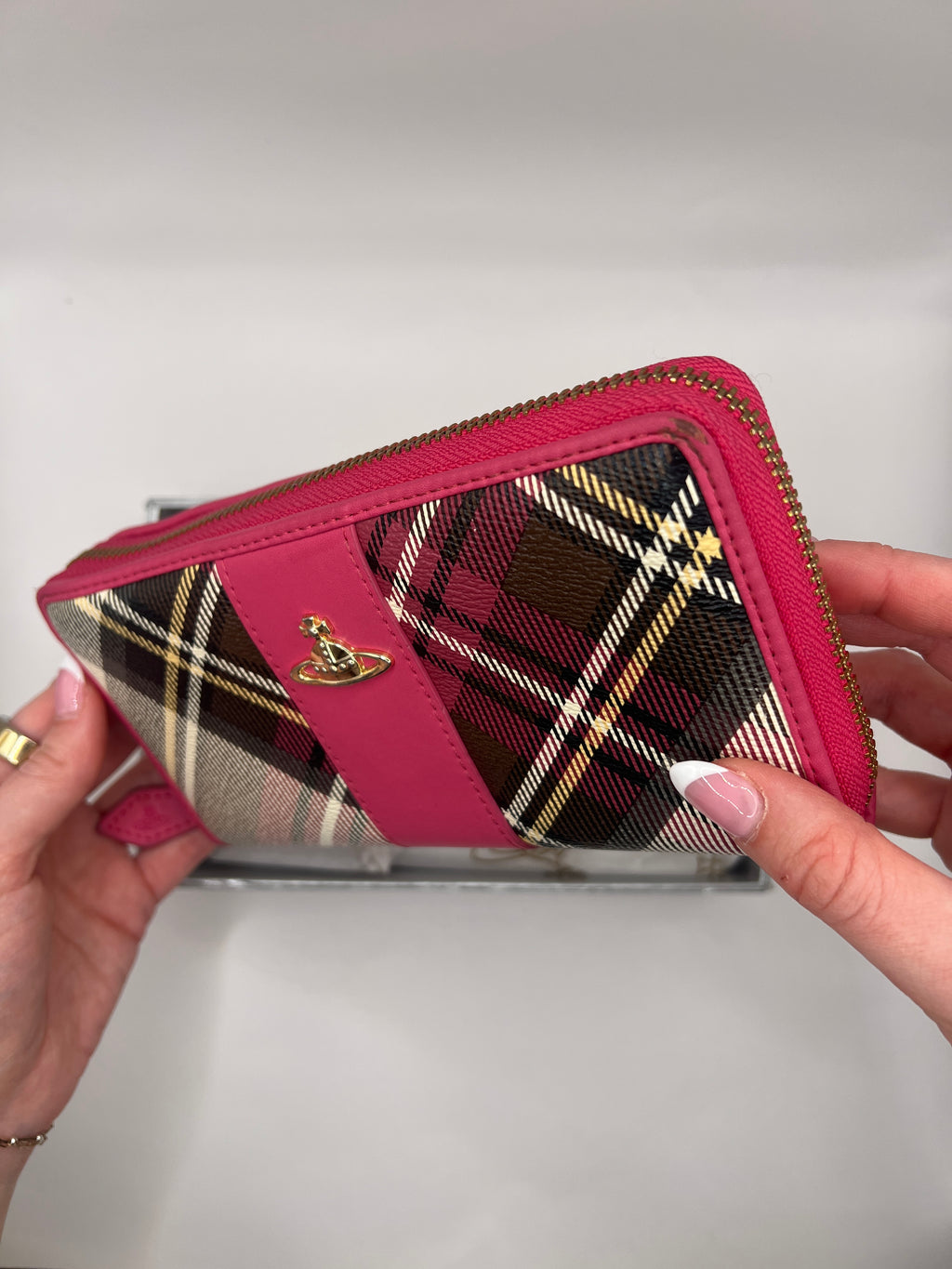 Vivienne Westwood Tartan Zip Around Wallet