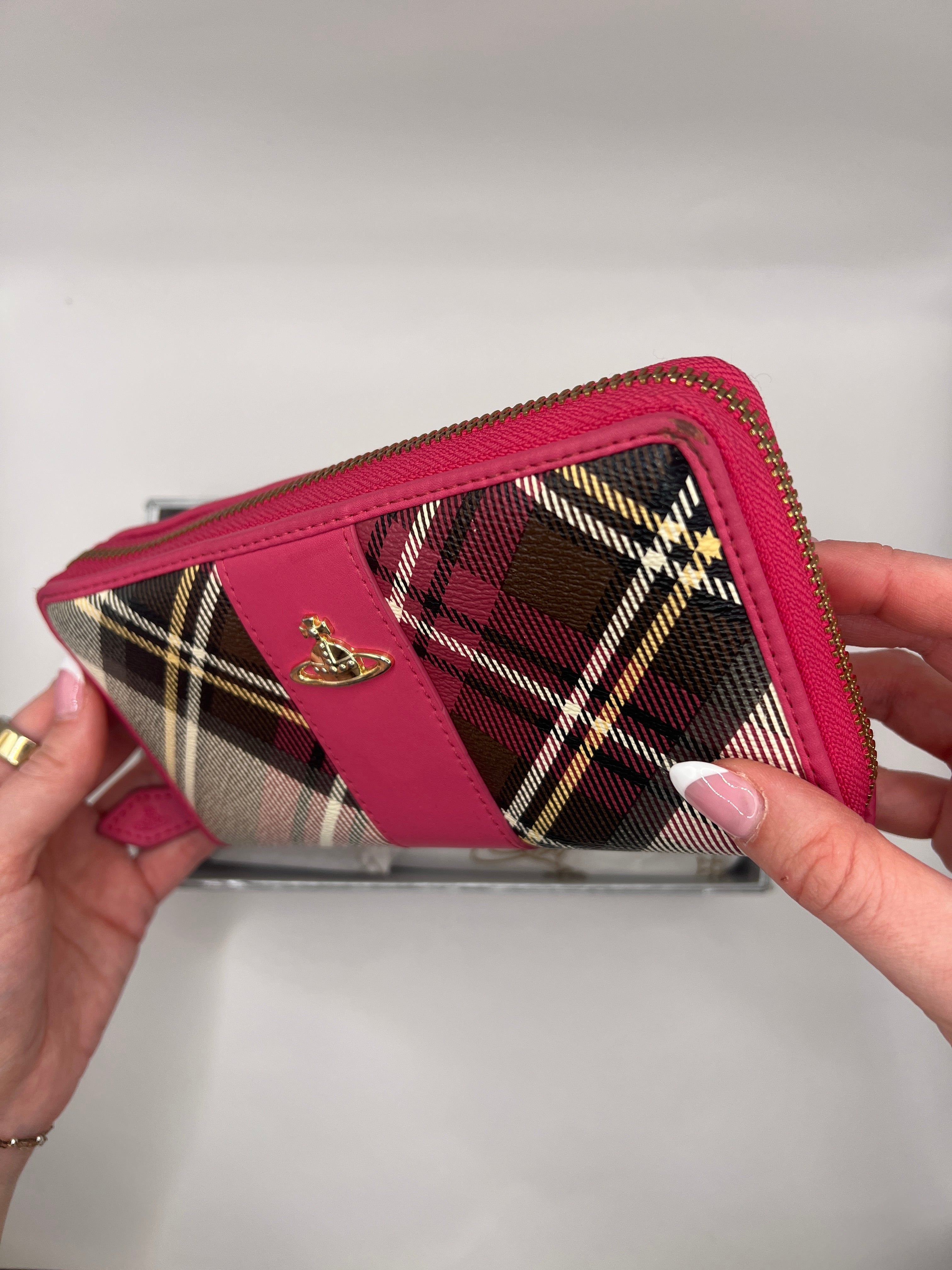 Vivienne Westwood Tartan Zip Around Wallet