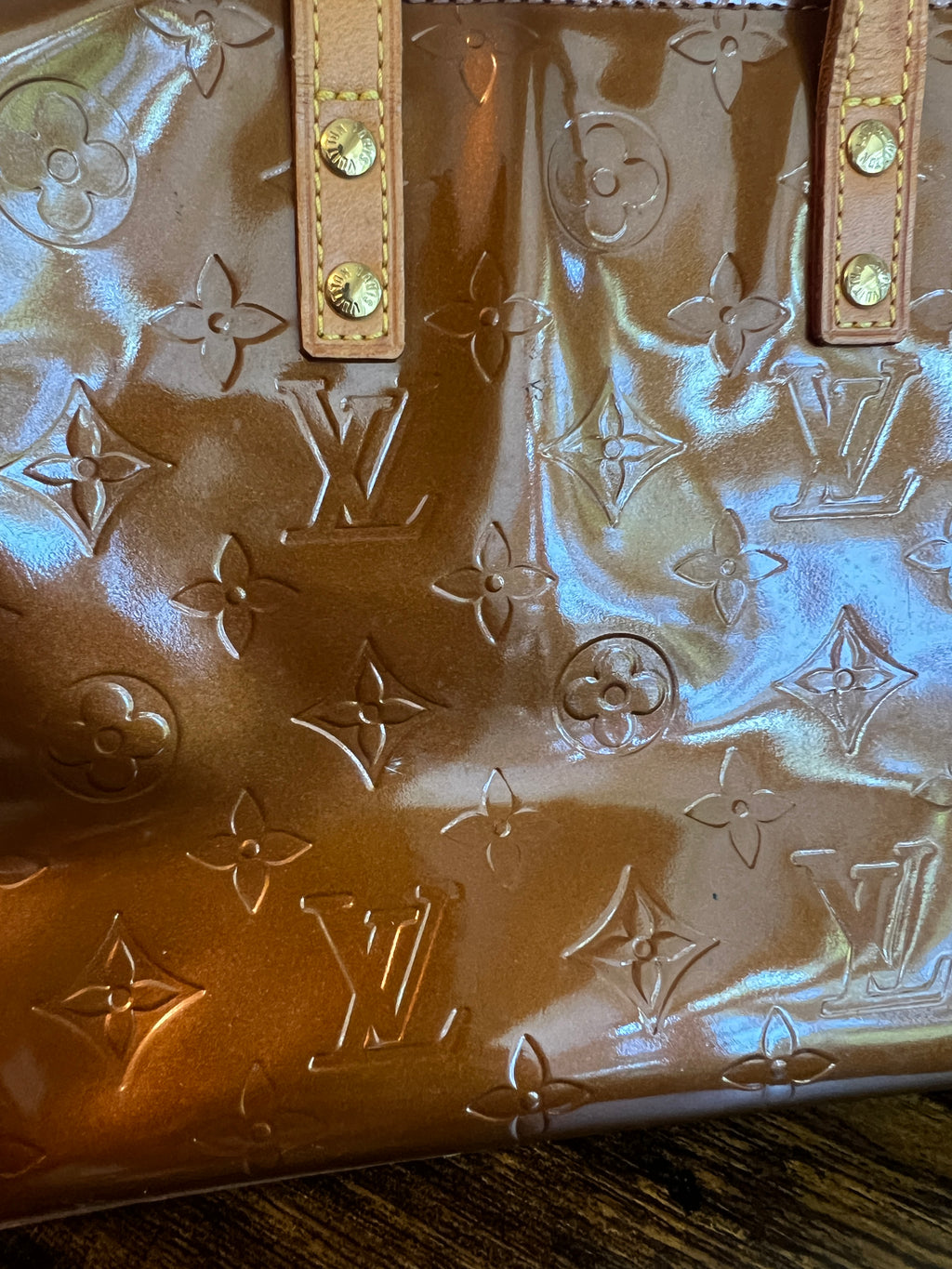 Louis Vuitton Vernis Reade PM Tote | Bronze Brown Patent Leather
