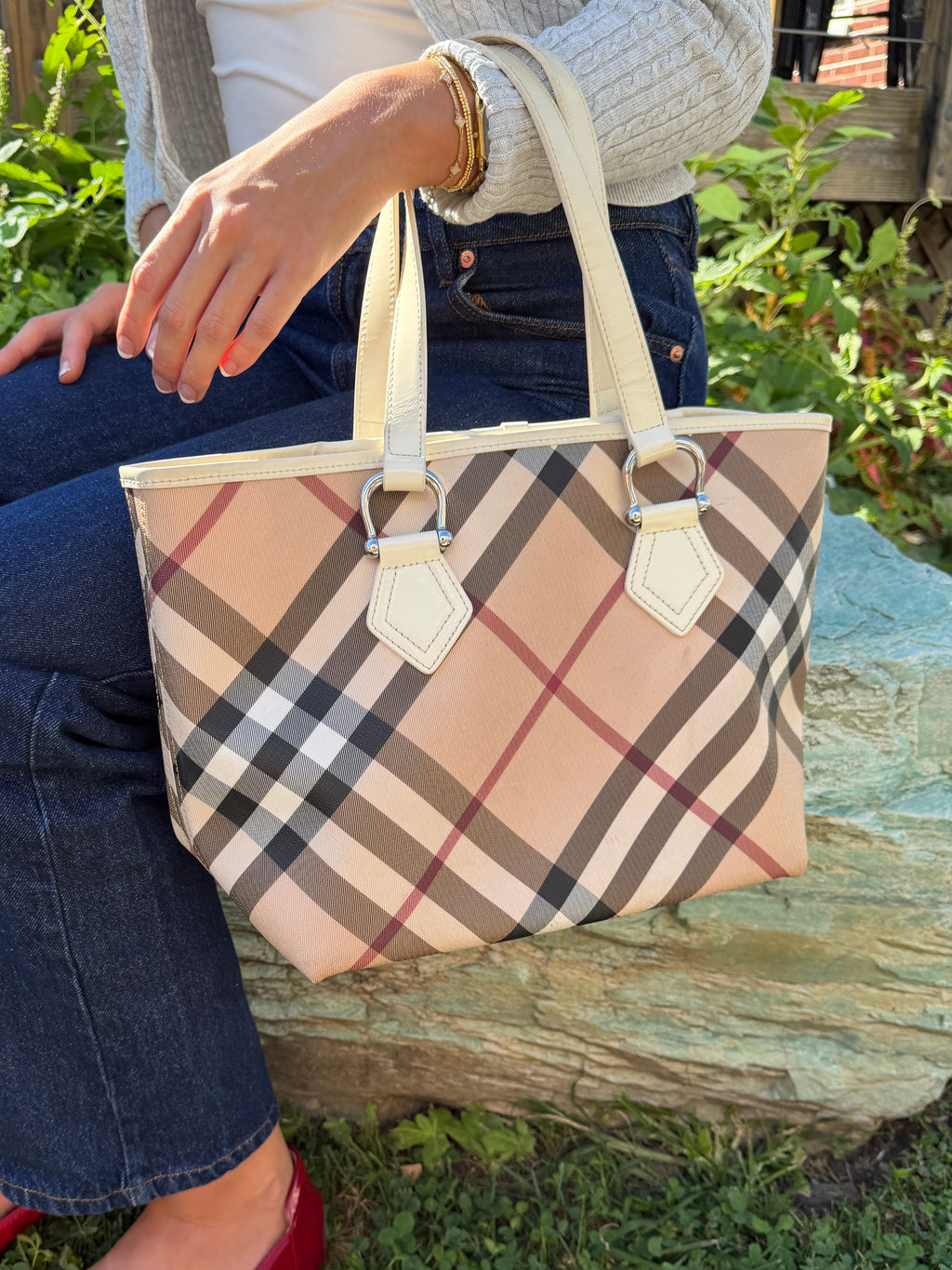 Burberry Nova Check Tote Bag
