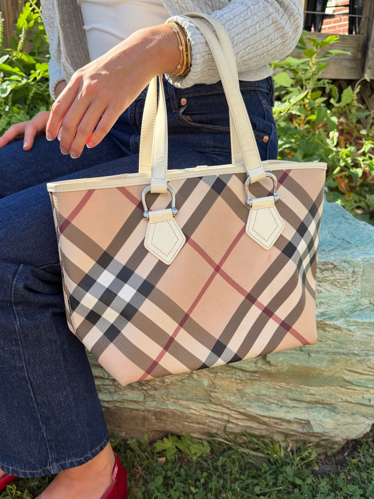 Burberry Nova Check Tote Bag
