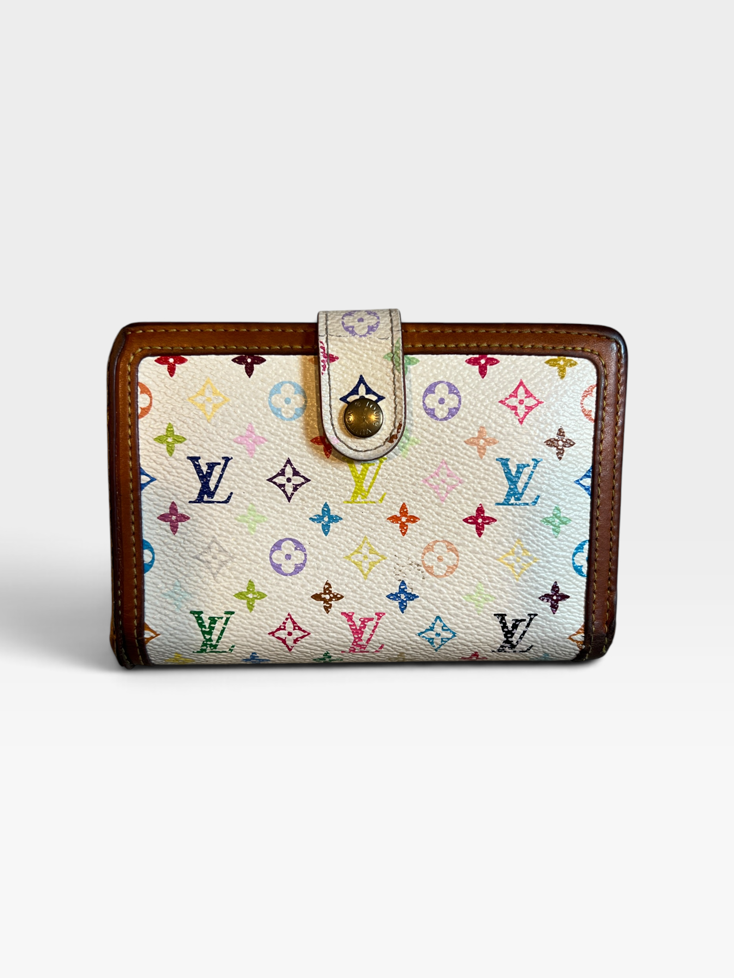 Louis Vuitton Monogram Multicolore Viennois Wallet – White