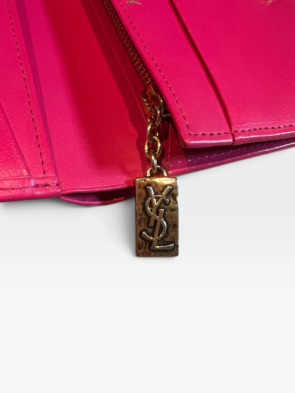Saint Laurent Monogram Embossed Leather Continental Wallet – Pink