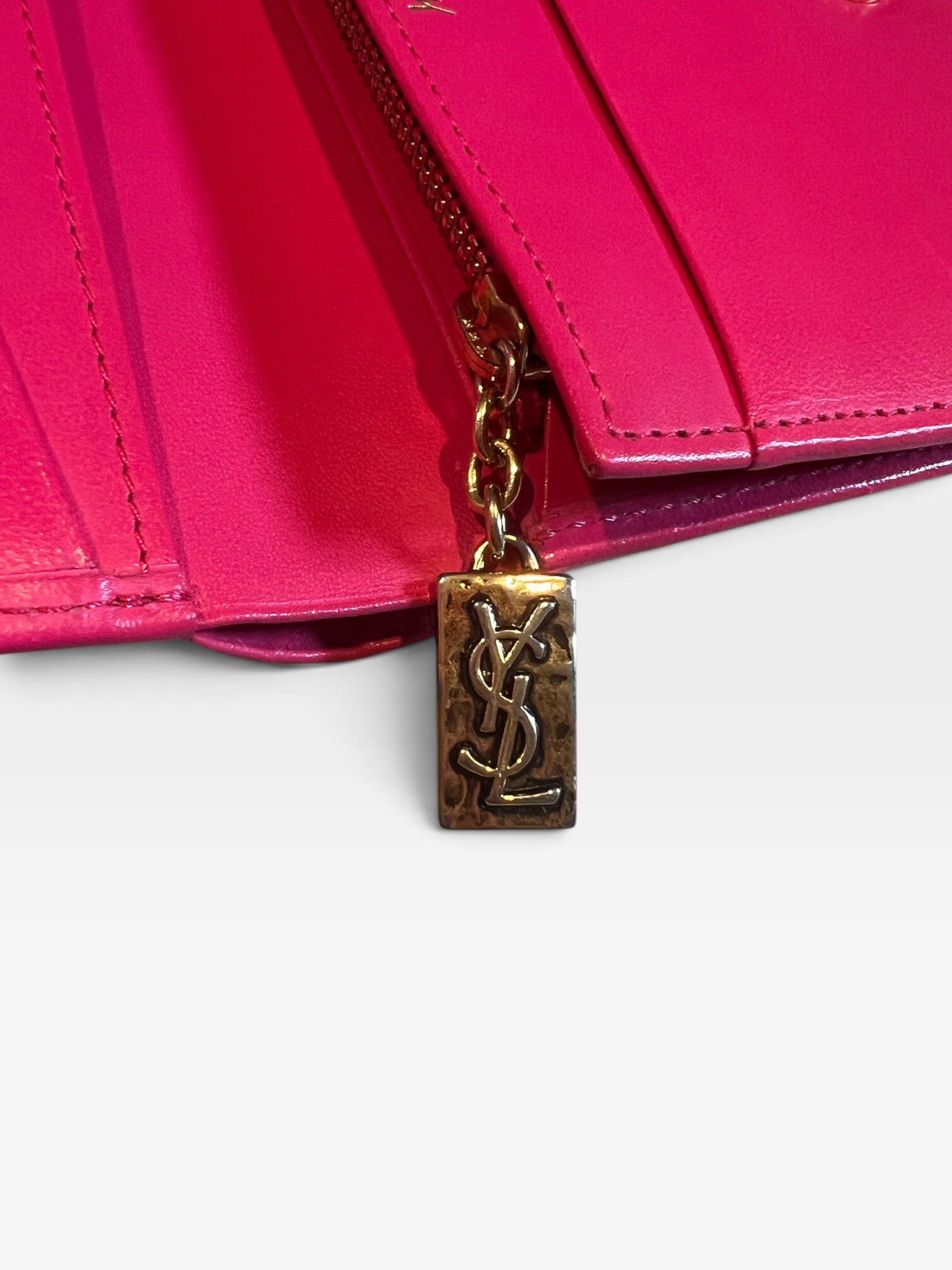 Saint Laurent Monogram Embossed Leather Continental Wallet – Pink